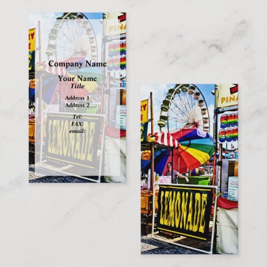 Sneeuwkevers op de beurs visitekaartje (Voorkant / Achterkant)