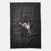 sneeuwkiën; Koel zwart Theedoek (Verticaal)