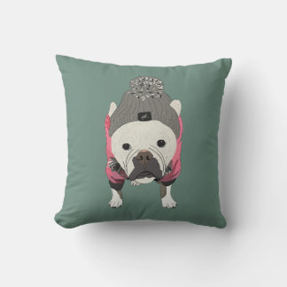 Sneeuwklaar, Franse Bulldog Kussen
