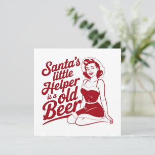 Sneeuwklaas Kleine Helper Snarky Kerstmis Sarcasme Feestdagenkaart