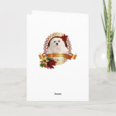 Sneeuwklokje de Maltese kerst Kaart (Achterkant)