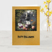 Sneeuwklokje het Maltese Wenskaart van Halloween Kaart (Gele Bloem)