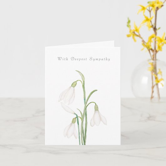 sneeuwklokjes bloemen denken aan je sympathie kaar kaart (Gele Bloem)