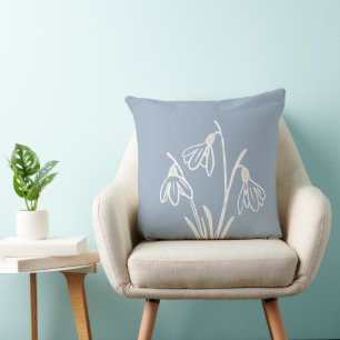 Sneeuwklokjes Bloemen Januari Verjaardag Kussen