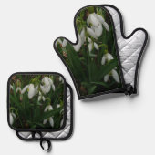 Sneeuwklokjes I (Galanthus) Spring Floral Ovenwant & Pannenlap Set (Voorkant / Achterkant)