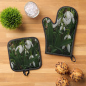 Sneeuwklokjes I (Galanthus) Spring Floral Ovenwant & Pannenlap Set (Top down)