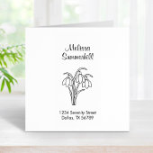 Sneeuwklokjes - Lente Bloemen Adres Rubberstempel