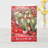 Sneeuwklokjes Romantische Valentijnkaart Kaart (Gele Bloem)