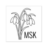 Sneeuwklokjes - Spring Flowers Monogram Initialen Zelfinktende Stempel (Design)