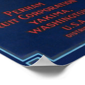 Sneeuwknollen  kratellabel voor appels poster (Hoek)