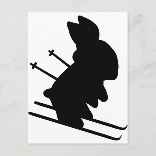 sneeuwkonijn briefkaart (Voorkant)