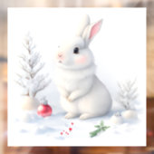 Sneeuwkonijn Kerstmis Venster Cling Raamsticker (Vel 2)