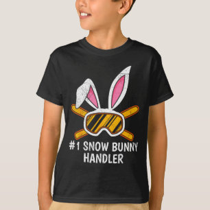 Sneeuwkonijn verzorger nummer 1 skibunnies ski apr t-shirt