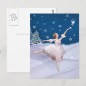 Sneeuwkoningin Ballerina  Briefkaart (Voorkant / Achterkant)