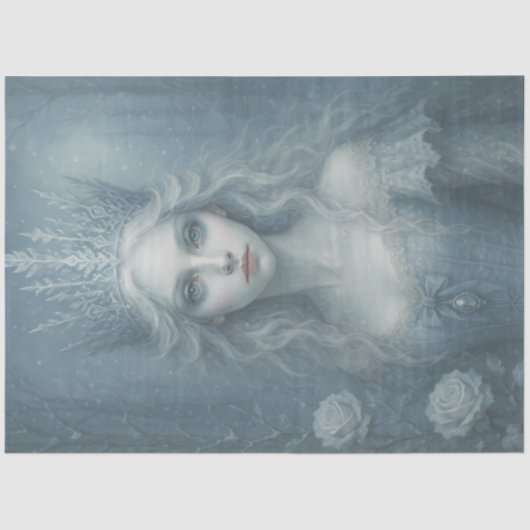 Sneeuwkoningin Enchantress Gothic Winter Decoupage Tissuepapier (Voorkant)