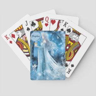 Sneeuwkoningin Fantasy Art - Mystieke Winter Godin Pokerkaarten