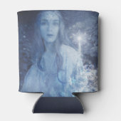 Sneeuwkoningin met kerstcadeaus blikjeskoeler (Achterkant)