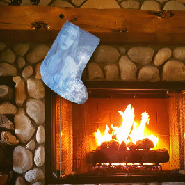 Sneeuwkoningin met kerstcadeaus kleine kerstsok