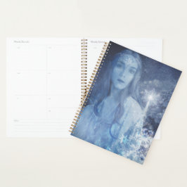 Sneeuwkoningin met kerstcadeaus planner