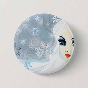 Sneeuwkoningin Ronde Button 5,7 Cm