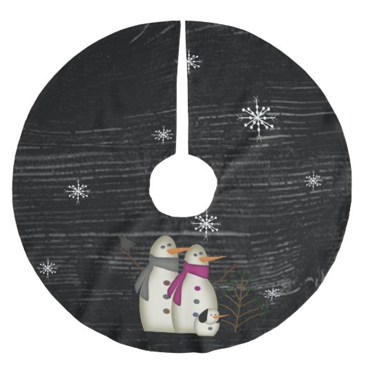 Sneeuwkoppeling met haarboomrok kerstboom rok (Voorkant)