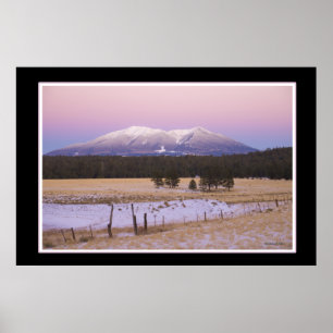 Sneeuwkraan San Francisco Peaks Arizona Sunset Poster