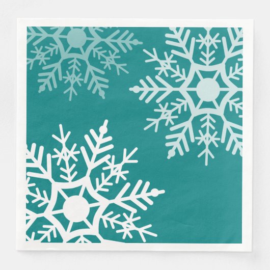 Sneeuwkramen - Kerstmis - Papier Napkin Servetten (Voorkant)