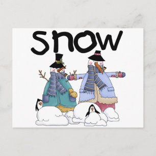 Sneeuwkrammen en -rokken briefkaart