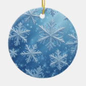 Sneeuwkristallen Keramisch Ornament (Voorkant)