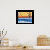 Sneeuwkunst afdrukken poster (Keuken)