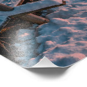 Sneeuwkust zee foto afdruk (Hoek)