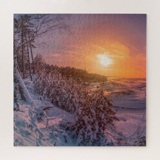 Sneeuwkust zee legpuzzel (Horizontaal)