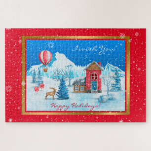 Sneeuwlandschap aanpassen legpuzzel