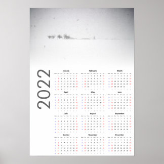 Sneeuwlandschap kalender 2022 Poster