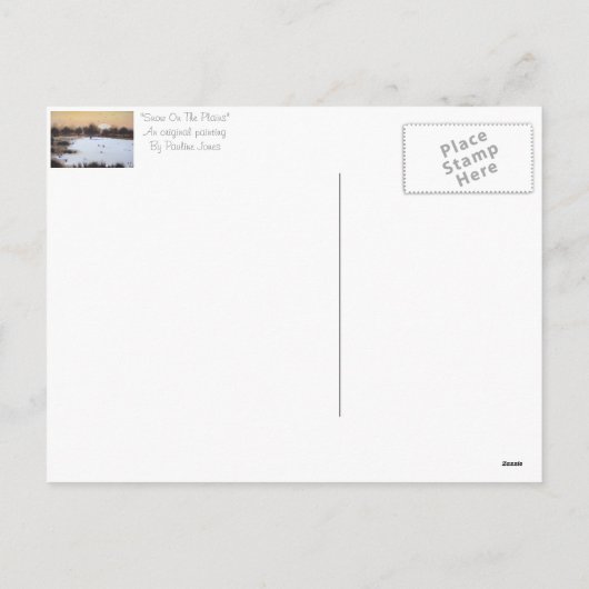 Sneeuwlandschap met kerst met sneeuwbedekking feestdagenkaart (Achterkant)