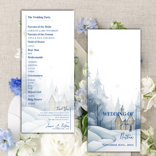 Sneeuwlandschap Winter Wedding Programma