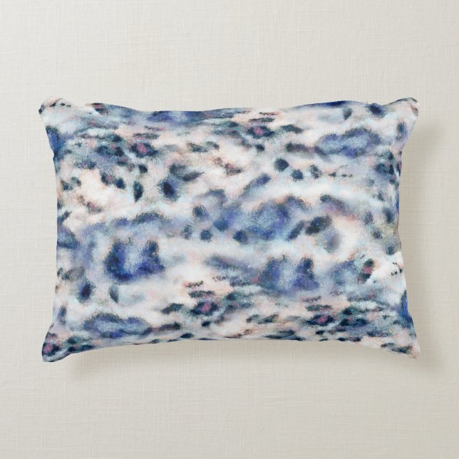 Sneeuwleopard Animal Print Skin Patroon Accent Kussen (Voorkant)