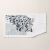 Sneeuwleopard Bathroom Towel Set Bad Handdoek (Handdoek)