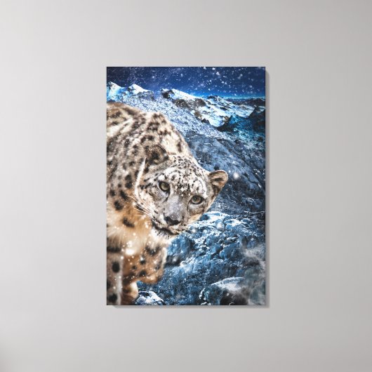 SNEEUWLEOPARD CLOUD WALKER CANVAS AFDRUK (Voorkant)
