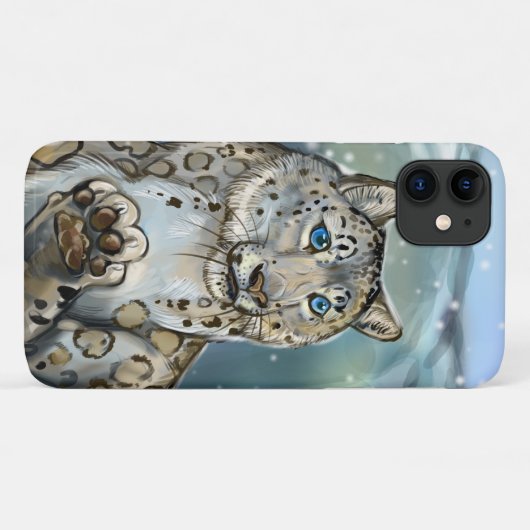 Sneeuwleopard ~iphone case (Achterkant (horizontaal))