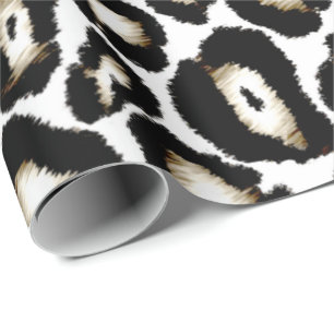Sneeuwleopard print speciale cadeauverpakking cadeaupapier