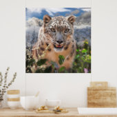 SNEEUWLEOPARD SPRINGTIME FLOWERS POSTER (Keuken)