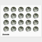 SneeuwLeopardM003 Ronde Sticker (Vel)