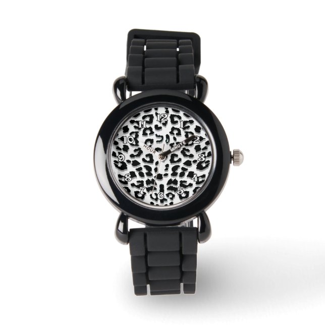 Sneeuwleopardprinter Horloge (Voorkant)