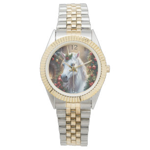 Sneeuwlicht: de betoverde kerst-eenhoorn horloge