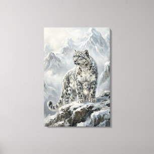 Sneeuwluipaard_Beschermer Archetypen Canvas Afdruk