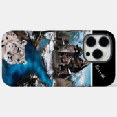 Sneeuwluipaard bij de Blue River Case-Mate iPhone Case (Achterkant (horizontaal))