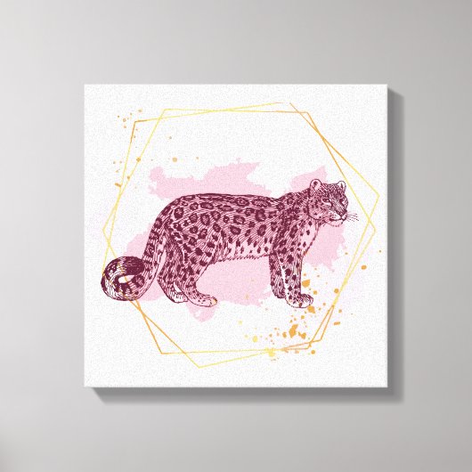 Sneeuwluipaard Canvas Afdruk (Voorkant)