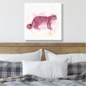 Sneeuwluipaard Canvas Afdruk (Insitu (Slaapkamer))