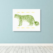 Sneeuwluipaard Canvas Afdruk (Insitu (Houten vloer))